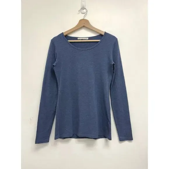 Peruvian Connection Layering Pima Cotton Stretch Round Neck Long Sleeve Tee - S - Picture 1 of 6